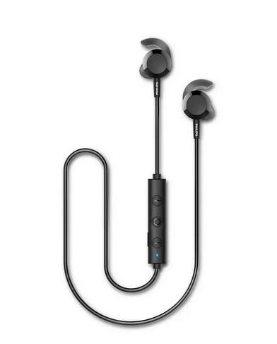 Слушалки Philips TAE4205BK, безжични, Bluetooth, бутон за усилване на басите, Черни