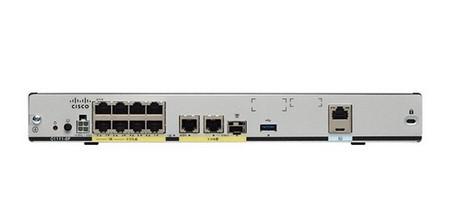 Рутер Cisco ISR 1100, 1x10/100Base-TX, 1x10/100/1000Base-T WAN, 8 x 10/100/1000Base-T LAN, 1x GE/SFP combo, Флаш памет 4096 MB, Вътрешна памет 4096 MB, 4 x PoE, 2 x PoE+, 1x USB 3.0