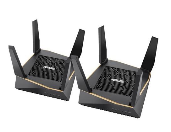 Рутер Asus RT-AX92U  (2-pack), Wireless AX6100Mbps Tri-Band Gigabit, 2.4GHz (400Mbps), 2 x 5GHz (867Mbps) / (4804Mbps) 4x LAN 10/100/1000bps, 1x WAN 10/100/1000bps, 2x USB, 4 вътрешни антени / 2 вътрешни