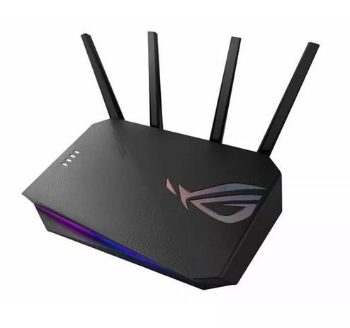 Рутер ASUS ROG STRIX GS-AX5400 Dual-band WiFi 6, 5400Mbs, 2.4GHz (574 Mbps), 5.0 GHz (4804 Mbps), 1x WAN 10/100/1000, 4x LAN 10/100/1000, 4 x външни антени