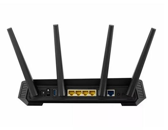Рутер ASUS ROG STRIX GS-AX5400 Dual-band WiFi 6, 5400Mbs, 2.4GHz (574 Mbps), 5.0 GHz (4804 Mbps), 1x WAN 10/100/1000, 4x LAN 10/100/1000, 4 x външни антени