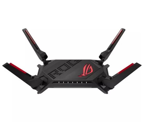 Рутер Asus ROG Rapture GT-AX6000 Dual-Band WiFi 6 802.11ax, 6000Mbps, 2.4GHz (1148Mbps), 5GHz (4804 Mbps), 1x LAN 10/100/1000/2500, 4x LAN 10/100/1000, 1x WAN 10/100/1000/2500, 1x USB 3.2 Gen 1
