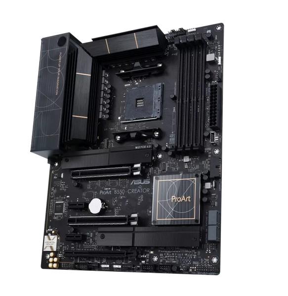 Дънна платка Asus ProArt B550-CREATOR, AM4, 4xDDR4, PCI-E 4.0 (HDMI, DP), 4x SATA 6Gb/s, 2x M.2, 2x Thunderbolt 4, ATX