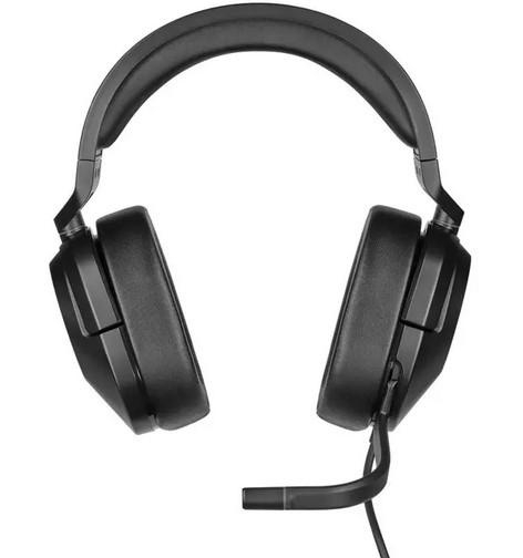 Слушалки Corsair HS55 Surround Carbon, микрофон, гейминг, 3.5 mm jack, Сив