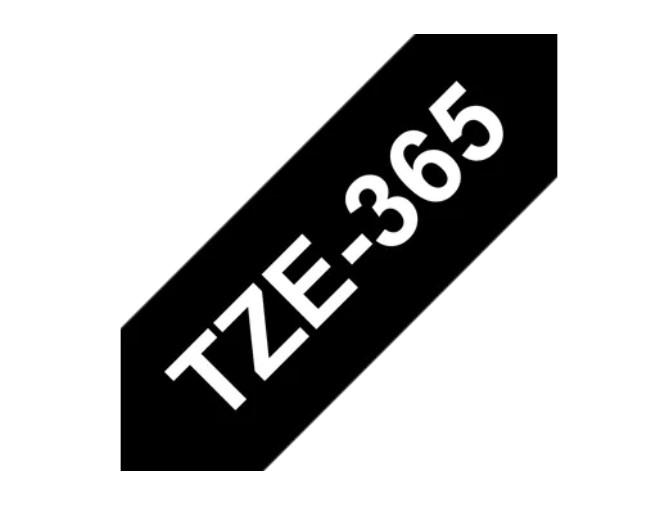 BROTHER P-Touch TZE-365 white on black 36mm laminated TZE365