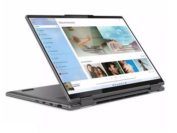 Лаптоп Lenovo Yoga Slim 7 Pro 14IAP7, (12-ядрен) Alder Lake Intel Core i5-1240P 3.3/4.4 GHz, 14" (35.56 cm) 2.8K IPS Anti-Glare 90Hz Display, (Thunderbolt 4), 16GB DDR5, 512GB SSD, Grey , Windows 11 Home, 82SV000MBM