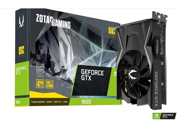 Видео карта ZOTAC GAMING GeForce GTX 1650 OC GDDR6 4GB GDDR6 128-bit, DVI, DP, HDMI 