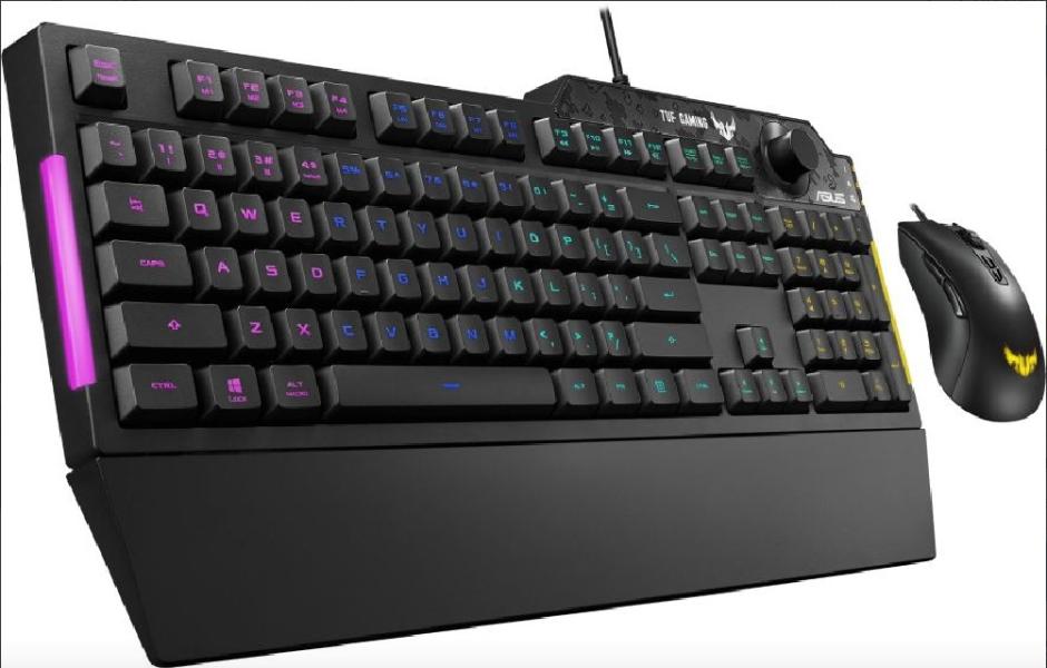 Геймърски комплект мишка с клавиатура ASUS TUF Gaming Combo RGB K1&M3 optical gaming mouse, черен - 90MP02A0-BCUA00 