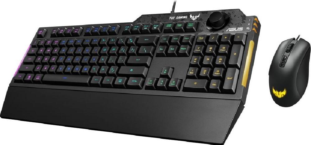 Геймърски комплект мишка с клавиатура ASUS TUF Gaming Combo RGB K1&M3 optical gaming mouse, черен - 90MP02A0-BCUA00 