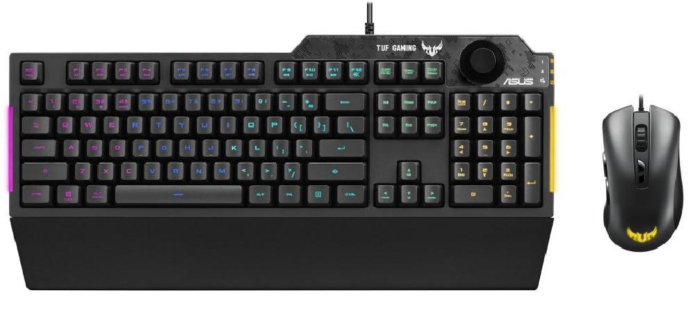Геймърски комплект мишка с клавиатура ASUS TUF Gaming Combo RGB K1&M3 optical gaming mouse, черен - 90MP02A0-BCUA00 
