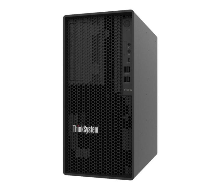 Сървър LENOVO ThinkSystem ST50 V2 Intel Xeon E-2324G 4C 3.1GHz 65W, 1x8GB 3200MHz UDIMM, 2x1TB 7200 SATA SW RD, 1x500W, 7D8JA00PEA