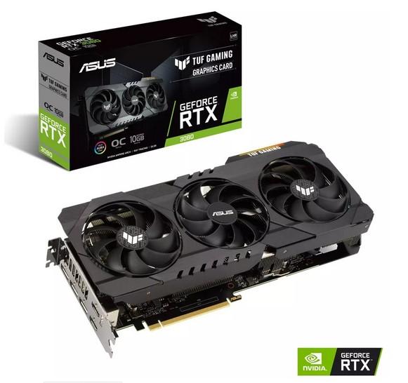 Видео карта ASUS TUF  RTX3080 V2 OC, 10GB GDDR6X, 320-bit, PCI-E 4.0, 2xHDMI, 3xDisplayPort, LHR