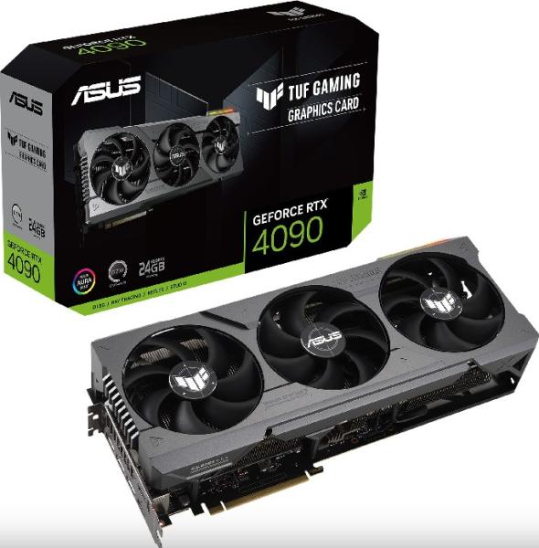 Видео карта ASUS TUF Gaming GeForce RTX4090 24GB GDDR6X, 384-bit, PCIe 4.0, 2xHDMI 2.1a, 3xDisplayPort 1.4a, 90YV0IE1-M0NA00