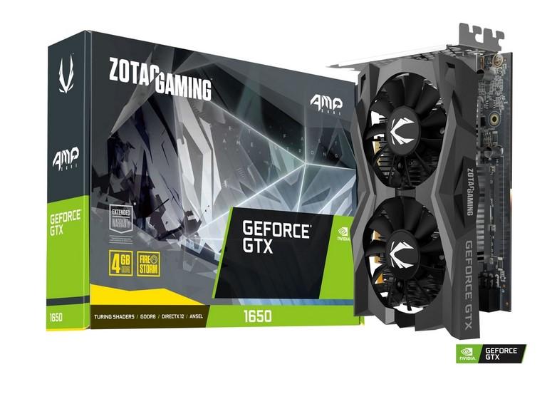 Видео карта ZOTAC GAMING GeForce GTX 1650 AMP CORE 4GB GDDR6, 128-bit, DVI, HDMI, DP,  ZT-T16520J-10L