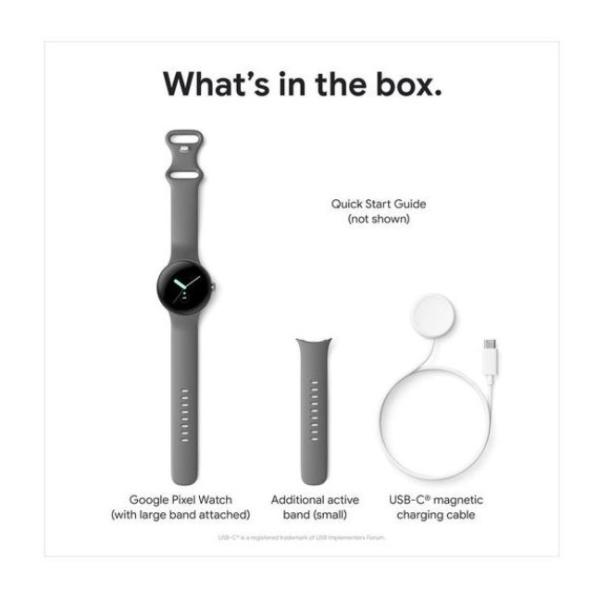 Смарт часовник Google Pixel Watch WiFi с Google Асистент 41mm, 32 GB, Wi-Fi - Gold, Hazel Strap