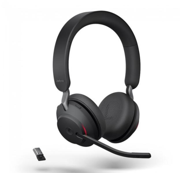 Слушалки Jabra EVOLVE2 65 стерео слушалки, MS, Link380 USB-A, Bluetooth/Wireless, черни, 26599-999-999