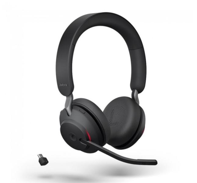 Jabra EVOLVE2 65 стерео слушалки, MS, Link380 USB-C, Bluetooth/Wirelessчерни, 26599-999-899