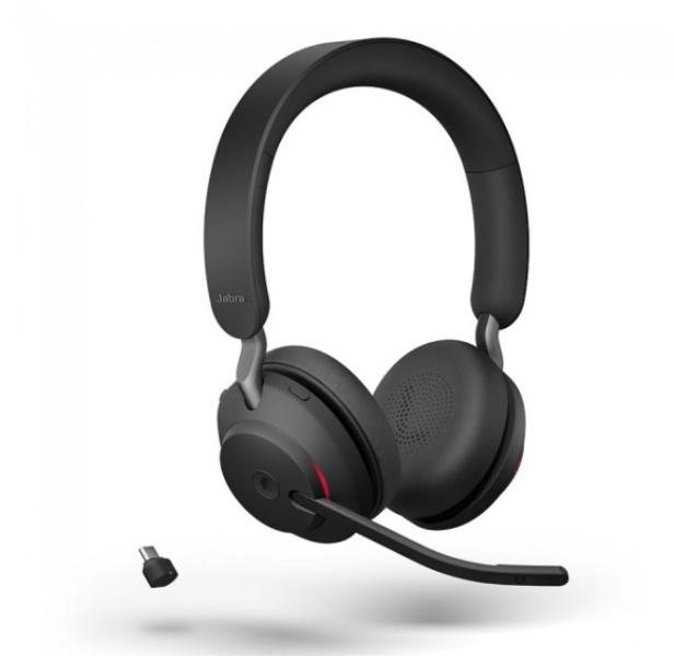 Слушалки Jabra Evolve2 65 стерео слушалки, UC, Link380, Bluetooth/Wireless, USB-C, черни, 26599-989-899