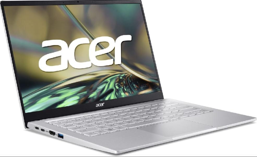 Лаптоп ACER NB Swift SF314-512-7095 (12-ядрен) Intel Core i7-1260P 1.5/4.7GHz, 18M, 14.0" (35.56 cm) FHD IPS 16GB DDR4 RAM, 1TB SSD, Pure Silver, Windows 11 Home (BG), NX.K0EEX.00B
