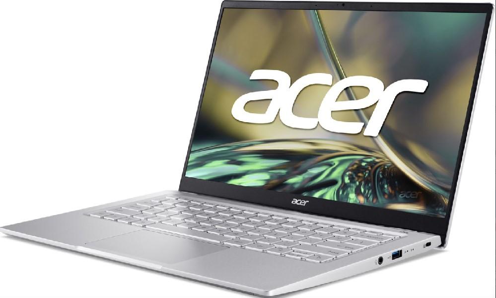 Лаптоп ACER NB Swift SF314-512-7095 (12-ядрен) Intel Core i7-1260P 1.5/4.7GHz, 18M, 14.0" (35.56 cm) FHD IPS 16GB DDR4 RAM, 1TB SSD, Pure Silver, Windows 11 Home (BG), NX.K0EEX.00B