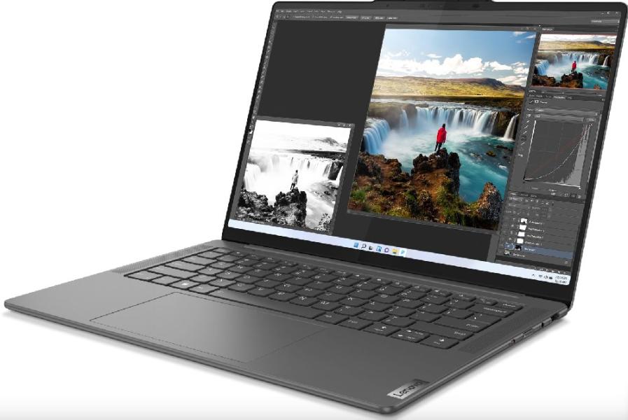 Лаптоп Lenovo Yoga Pro 7 G8, (6-ядрен) AMD Ryzen 5 7535HS (3.3/4.6GHz, 16M), 14.5" (36.83 cm), 3K+ IPS AG 400N 120Hz, NVIDIA RTX 3050 6GB GDDR6, 16GB DDR5, 1TB SSD, 83AU0023BM 