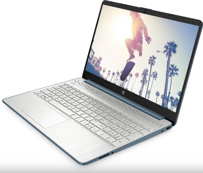 Лаптоп HP 15s-eq3022nu (6-ядрен) AMD Ryzen 5 5625U 2.3/4.3GHz, 15.6'' (39.62 cm) FHD 8GB DDR4, 512GB SSD, Free DOS, Spruce Blue (BG), 7B2Z6EA#AKS
