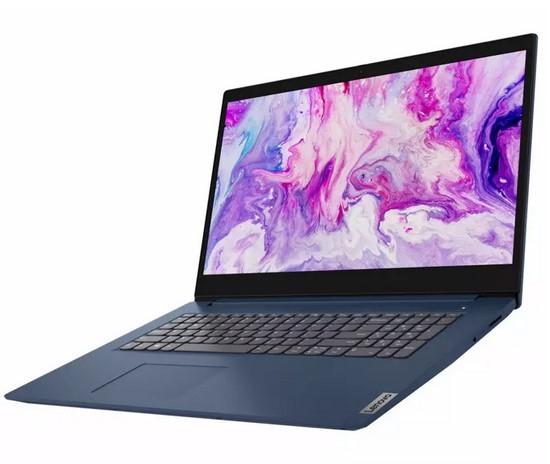 Лаптоп LENOVO IdeaPad 3 UltraSlim (6-ядрен) Alder Lake Intel Core i3-1215U 1.2/4.4 GHz, 17.3" (43.94 cm) Full HD IPS AG 300N sRGB, 8GB DDR4, 512GB PCIe, Free DOS ,Abyss Blue, 82RL0058BM