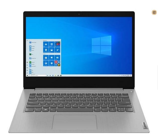 Лаптоп LENOVO IdeaPad 3 (4-ядрен) AMD Ryzen 3 5300U 2.6/3.8GHz, 14" (35.56 cm) Full HD IPS Anti-Glare, 8GB DDR4, 256GB PCIe, Free DOS Arctic Grey 82KT004SBM
