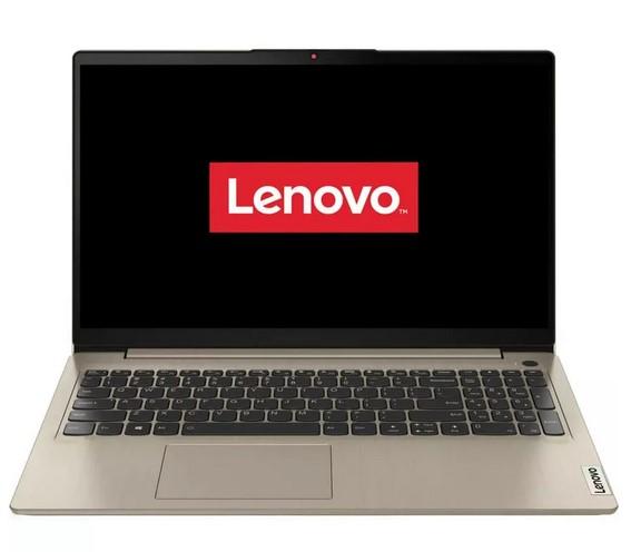 Лаптоп LENOVO IdeaPad 3 UltraSlim (4-ядрен) Tiger Lake Intel Core i5-1155G7 2.5/4.5 GHz, 15.6" (39.62 cm) Full HD IPS AG, 12GB DDR4, 512GB PCIe, Free DOS, Sand, 82H802U2BM
