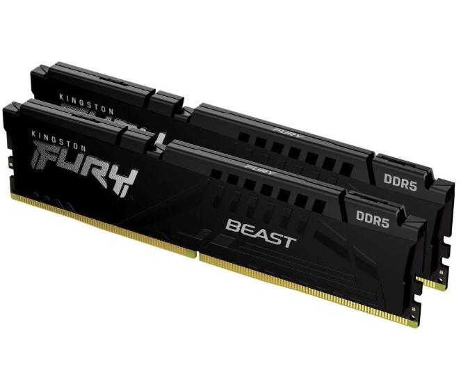 Памет Kingston FURY Beast Black XMP 64GB (2x32GB) DDR5 PC5-44800 5600MHz CL40, KF556C40BBK2-64