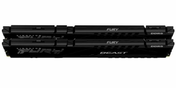 Памет Kingston FURY Beast Black XMP 64GB (2x32GB) DDR5 PC5-44800 5600MHz CL40, KF556C40BBK2-64