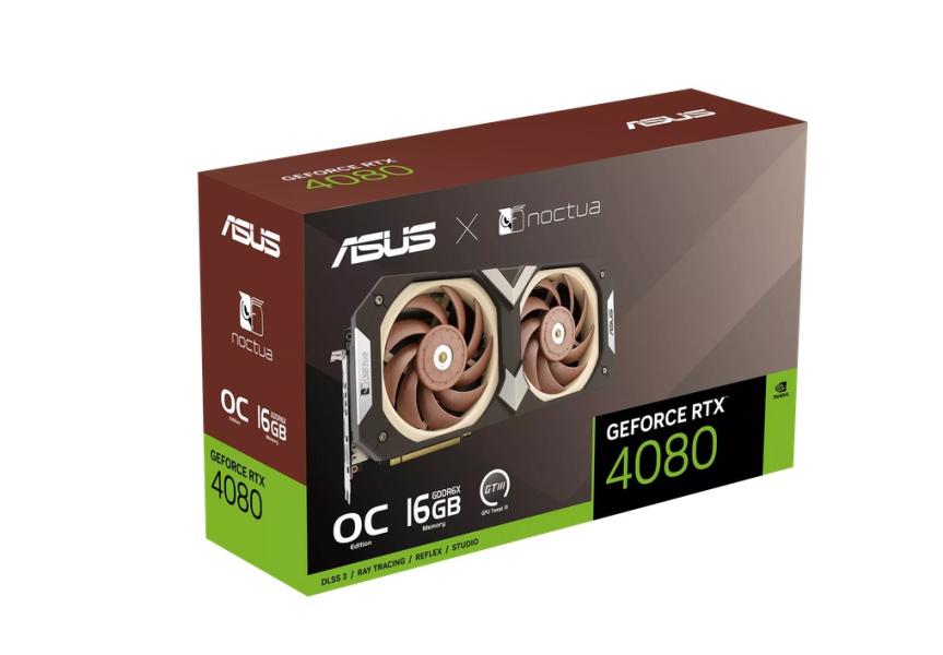 Видео карта ASUS Noctua Edition GeForce RTX 4080 OC 16GB GDDR6X, 256-bit, 2xHDMI, 3xDP