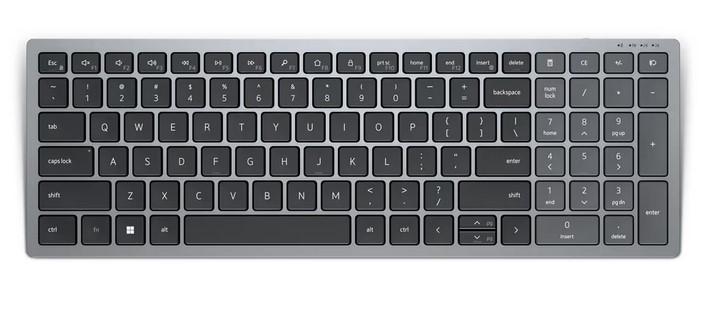 Клавиатура Dell KB740 Wireless/Bluetooth US International (QWERTY), макро бутони, черен - 580-AKOX