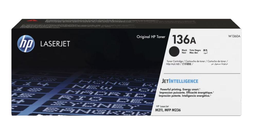 HP 136A Black Original LaserJet Toner Cartridge W1360A