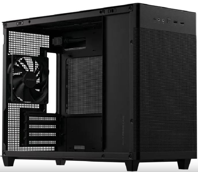 Кутия ASUS AP201 PRIME, 2 x USB 3.2, 1 x USB 3.2 Gen 2 Type-C, 1 x Audio Out, 1 x Audio In, mATX, черна