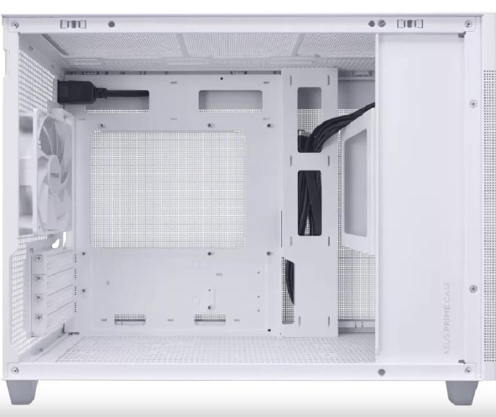 Кутия ASUS AP201 PRIME, 2 x USB 3.2, 1 x USB 3.2 Gen 2 Type-C, 1 x Audio Out, 1 x Audio In, mATX, Бяла