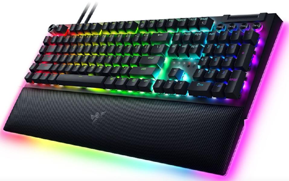 Геймърскa клавиатура Razer BlackWidow V4 Pro, Green Switch, RGB подсветка, USB Type-C, черна