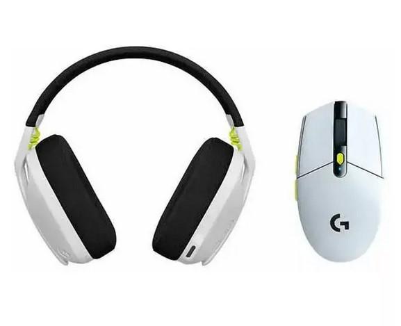 Комплект мишка и слушалки Logitech G435 / G305 Bluetooth/Wireless 2.4GHz, безжични, оптична (12 000 dpi), бели