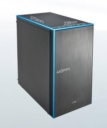 Кутия FORTRON FORTRON CMT223S, MID TOWER, USB3.0 x 2, Type-C, HD Audio, ATX, Micro ATX, Mini-ITX