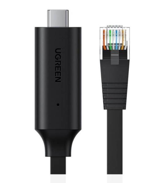 Кабел Ugreen USB-C to RJ45 Console Flat Cable, за устройства с USB-C порт