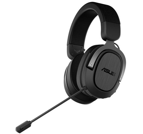 Слушалки ASUS TUF H3 Wireless, микрофон, виртуален 7.1 съраунд, USB C, черни