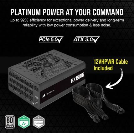 Захранване CORSAIR HXi Series HX1500i 80 PLUS Platinum EU Version