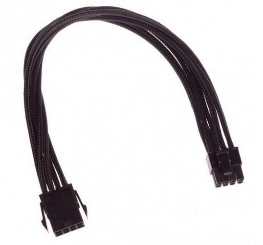 Захранващ кабел за VGA PCI-E GELID 6+2pin, 30cm, BLACK
