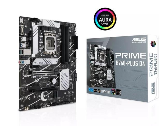 Дънна платка ASUS PRIME B760-PLUS D4 B760, LGA1700, 4xDDR4, PCI-E 5.0, (DP/HDMI/VGA), 4x SATA 6Gb/s, 3x M.2, 1x USB 3.2 Type-C, ATX