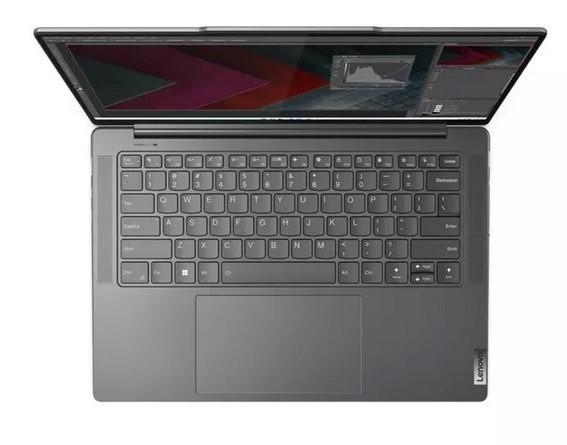 Лаптоп Lenovo Yoga Pro 7 14ARP8 (8-ядрен) AMD Ryzen 7 7735HS 3.2/4.75GHz, 14.5" (36.83cm) WQXGA Anti-Glare, 16GB LPDDR5, 1TB SSD NVMe, 1x USB4 40Gbps, Windows 11 Home