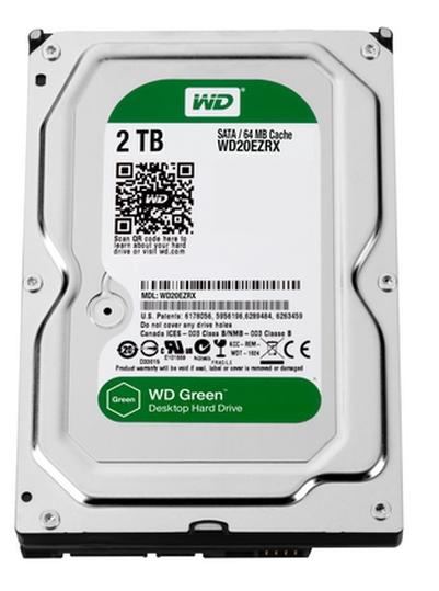 Твърд диск Western Digital Green 2TB Desktop 3.5-inch, SATA-III IntelliPower, 64MB Cache