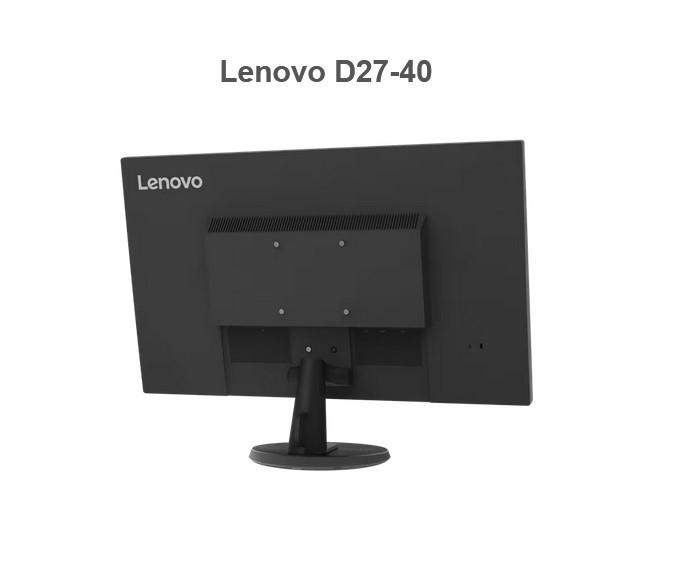 Монитор Lenovo D27-40, 27" (68.58cm), VA панел, 75Hz, Full HD, 19ms, 250cd/m2, HDMI, VGA