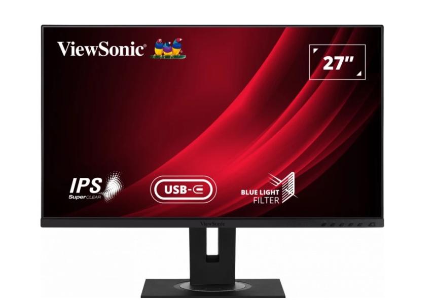 Монитор ViewSonic VG2755, 27" (68.58 cm) IPS панел, Full HD, 5 ms, 250 cd/m2, VGA, HDMI, DP, USB Type-C