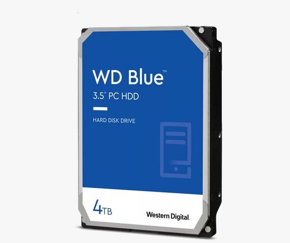 Твърд диск Western Digital 4TB WD Blue PC Hard Drive HDD - 5400 RPM, SATA 6 Gb/s, 256 MB Cache, 3.5"