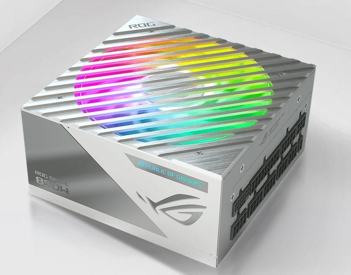 Захранване ASUS  ROG Loki SFX-L 850W Platinum White Edition Fully Modular Power Supply 120mm PWM ARGB Fan Aura Sync